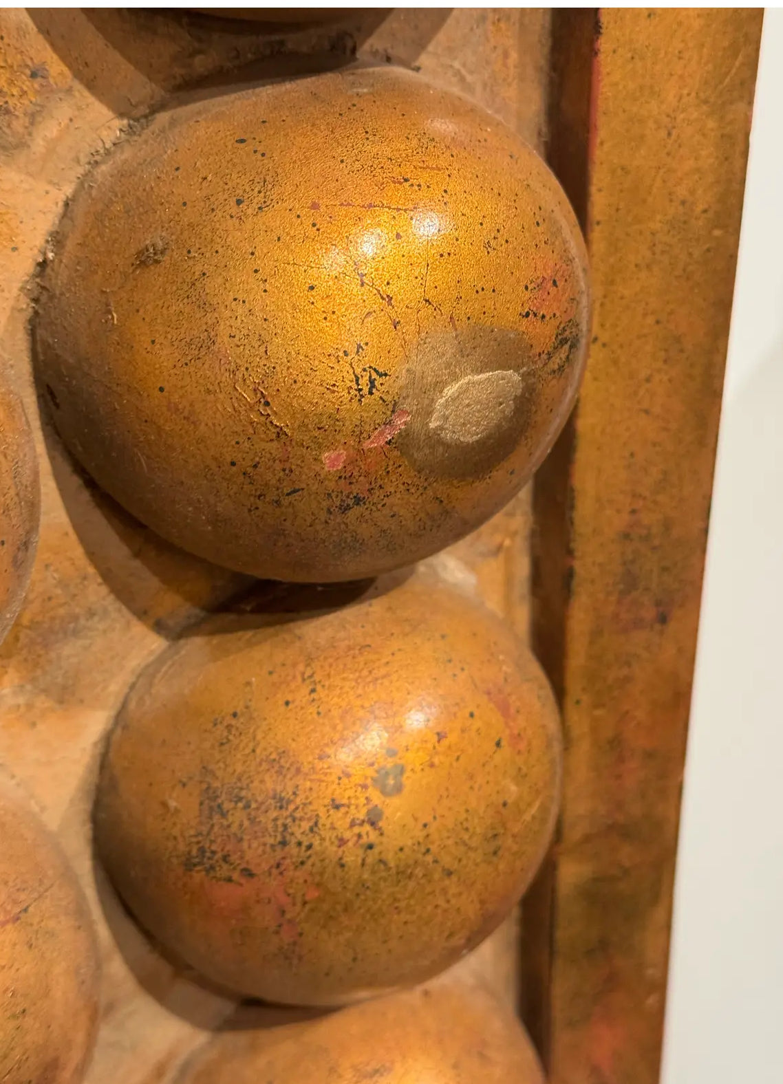 Mid-Century Monumental Giltwood Bubble Frame Mirror, Italy, Circa 1960s