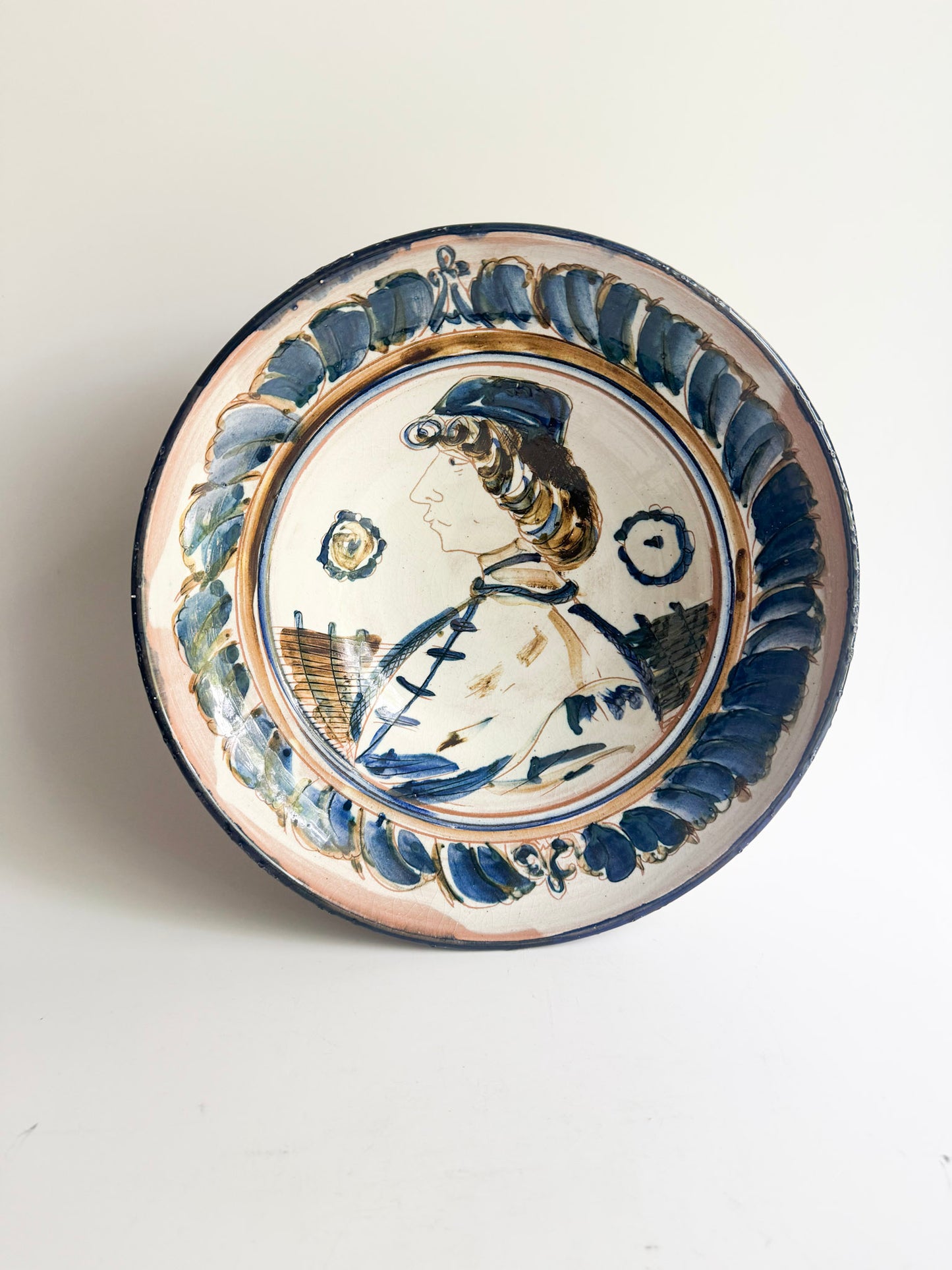 Vintage Studio Art Pottery Wall Charger Bowl – Signed & Dated 1998