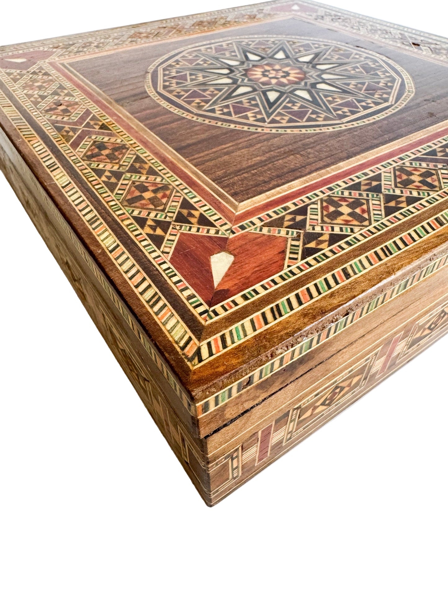 Vintage Middle Eastern Marquetry Inlaid Box