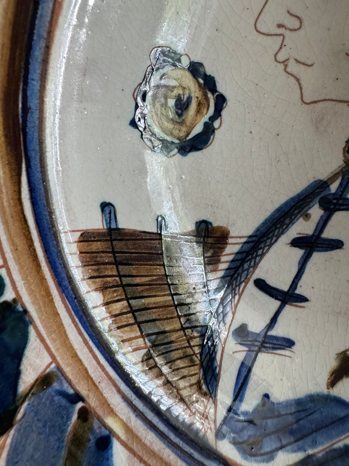 Vintage Studio Art Pottery Wall Charger Bowl – Signed & Dated 1998