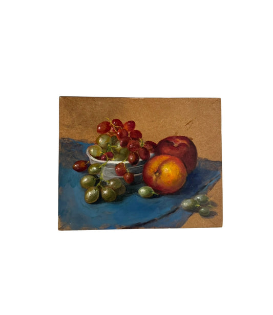 Still Life with Grapes and Peaches – Attributed to Alice Adler (1931–2024)