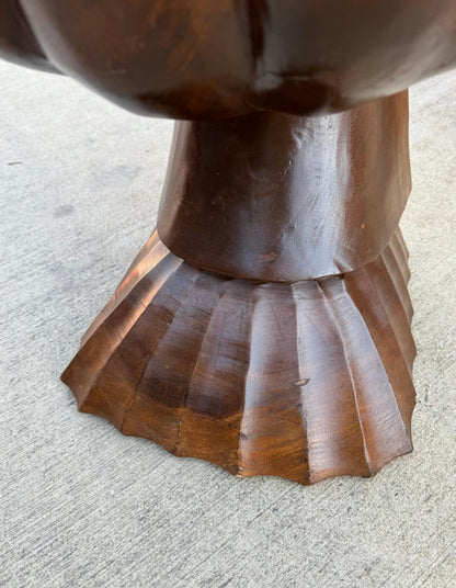 Pair of Hand-Carved Acacia Wood Hand Stools / Child-Size Chairs