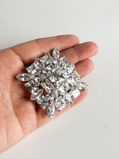 Large Vintage Rhinestone Brooch