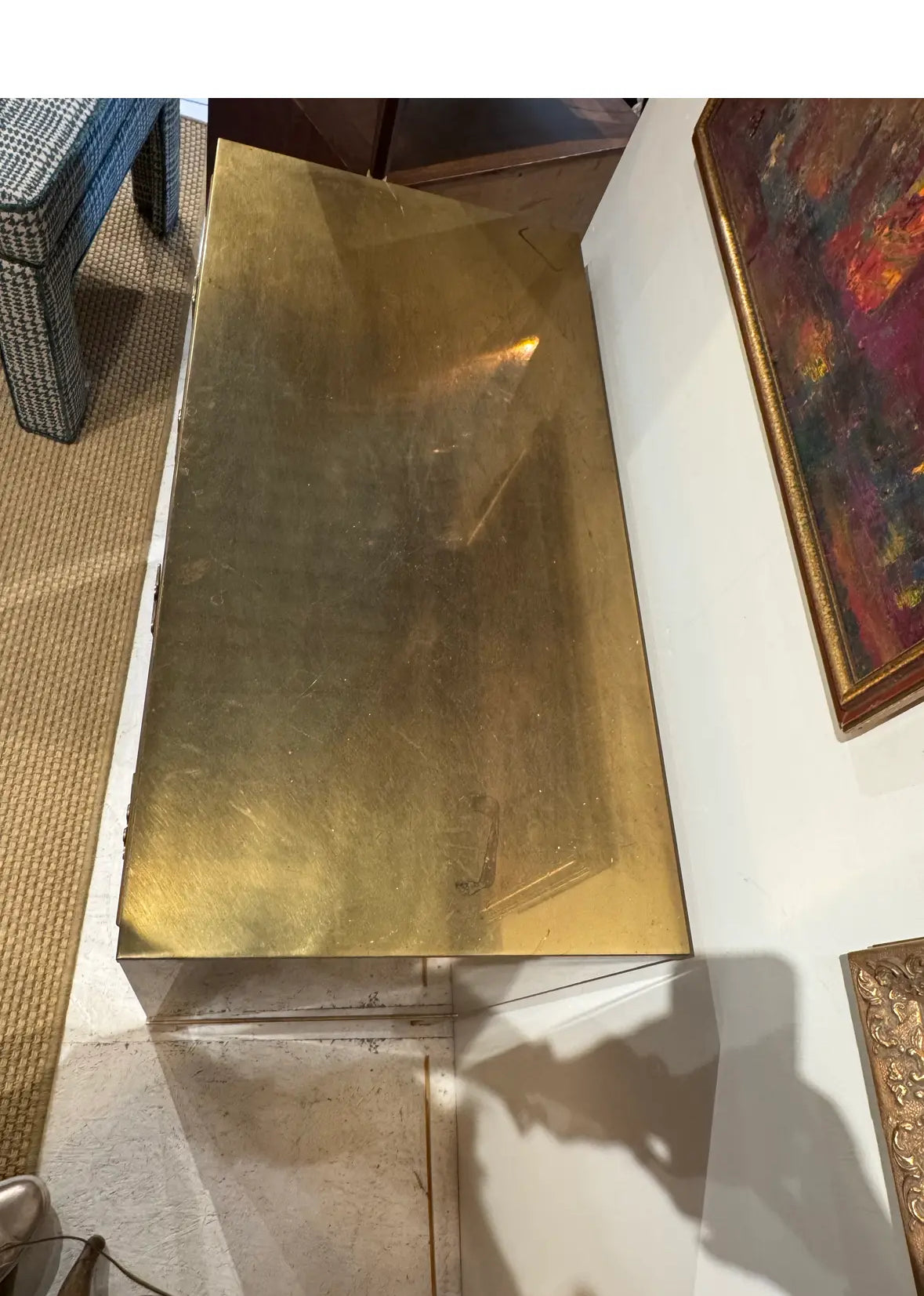 Vintage Mastercraft Asian-Inspired Brass Chest of Drawers