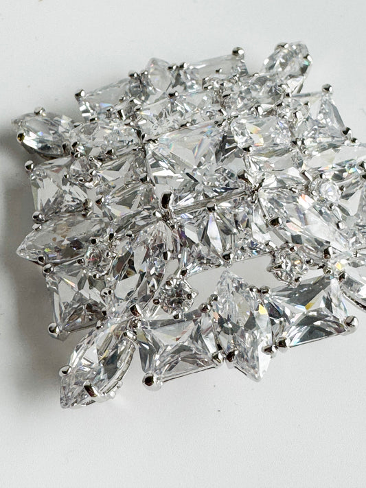 Large Vintage Rhinestone Brooch