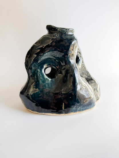 Signed Studio Pottery Biomorphic Vase