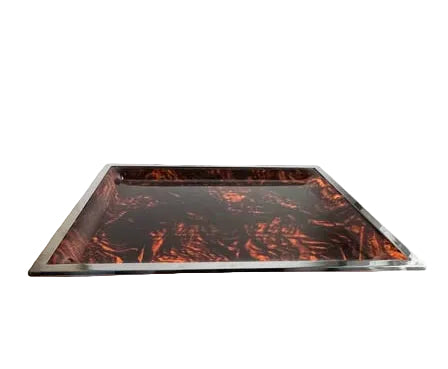 MCM Lucite & Chrome Tray – Attributed to Christian Dior, Italy