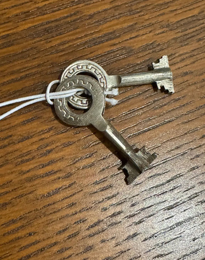 Vintage Oak Tambour Door Filing Cabinet With Sliding Trays & Original Keys