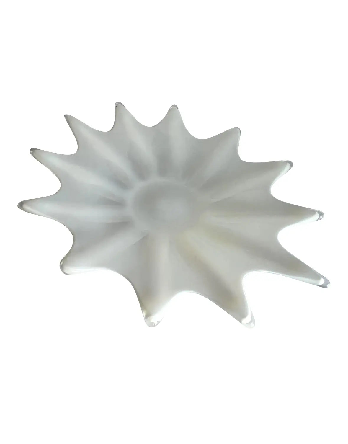 Fostoria Heirloom White Opalescent Platter, Large Free-Form Starburst, 1959–1962