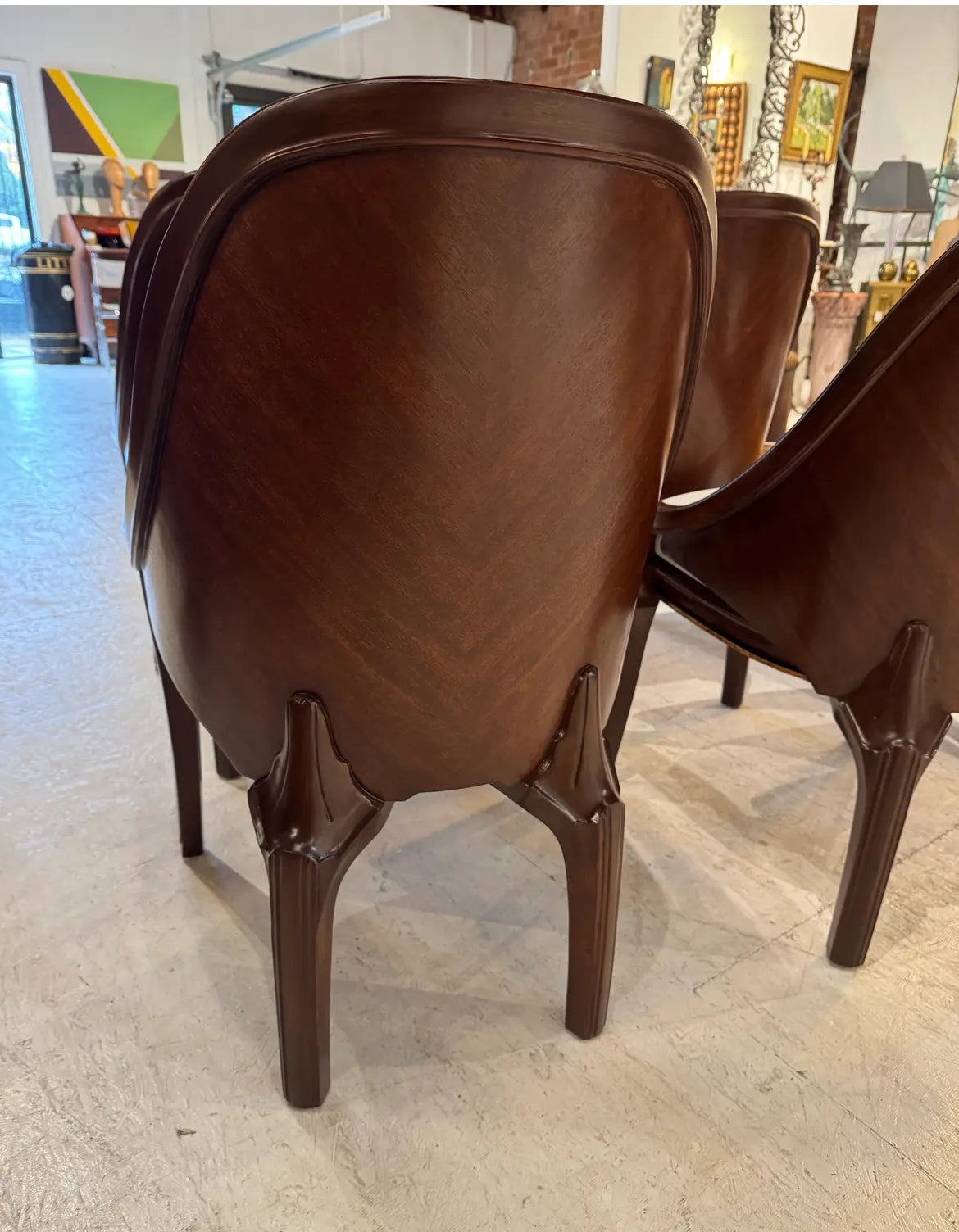 Set of 4 Willem Smith Sculptural Dining Chairs – Art Deco Inspired