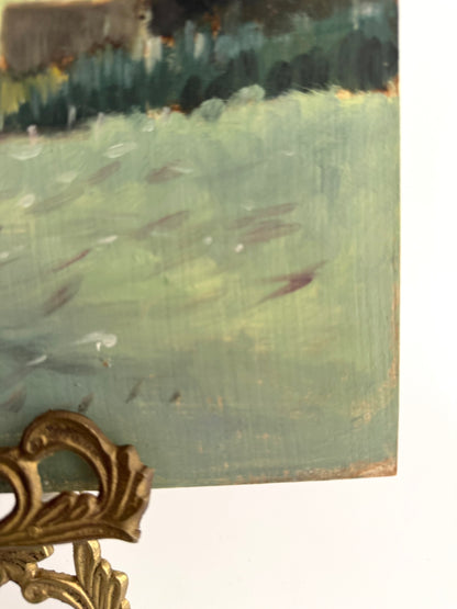 Farm Landscape on Board, Attributed to Alice Adler (1931–2024)