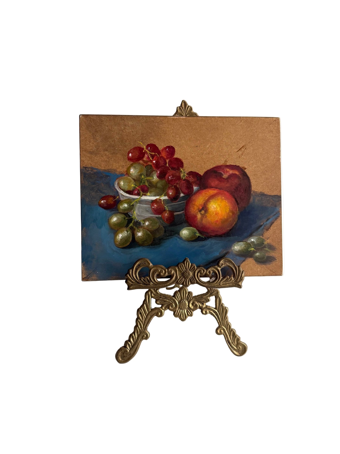 Still Life with Grapes and Peaches – Attributed to Alice Adler (1931–2024)