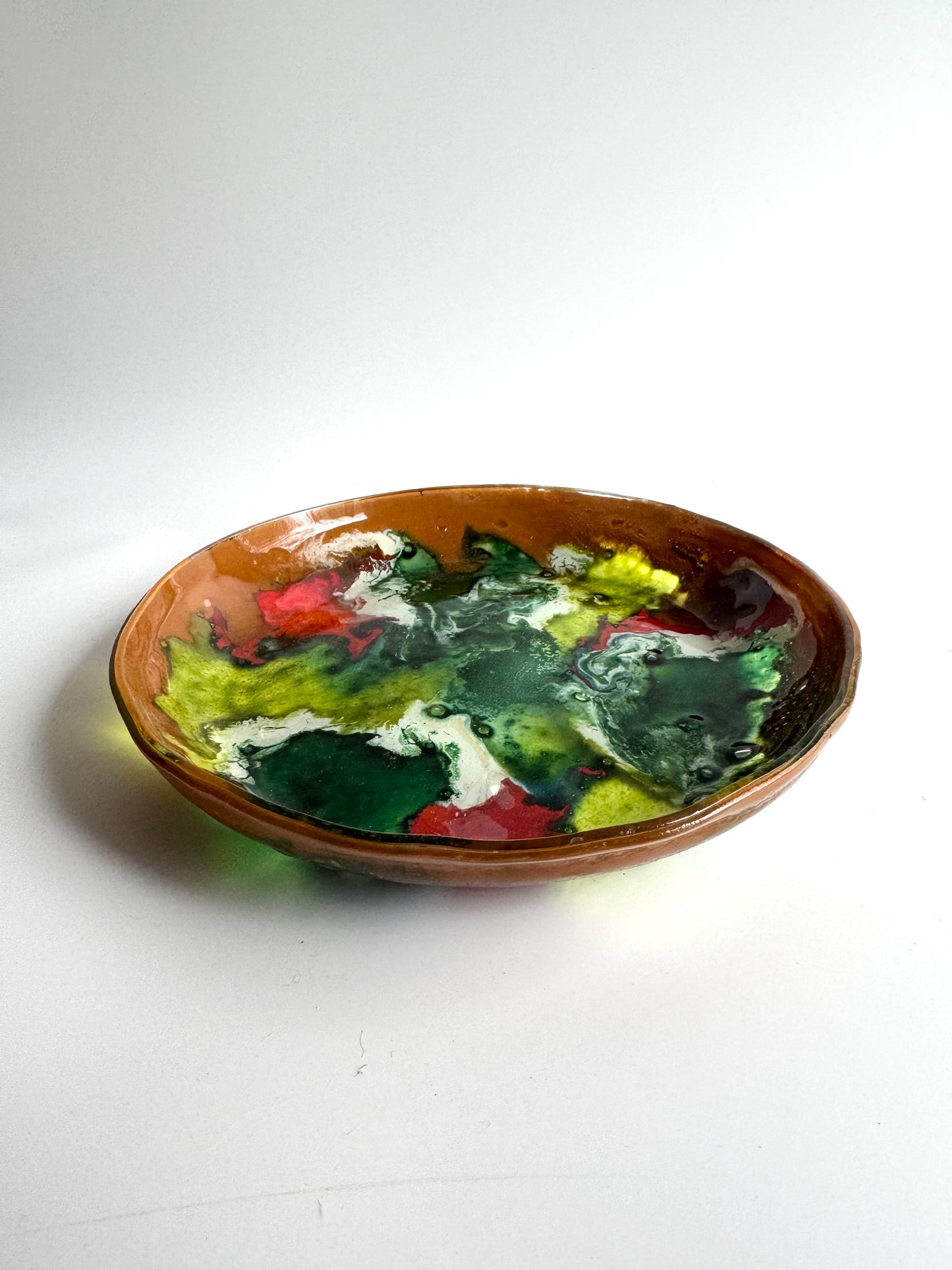 Mid-Century Fused Art Glass Plate