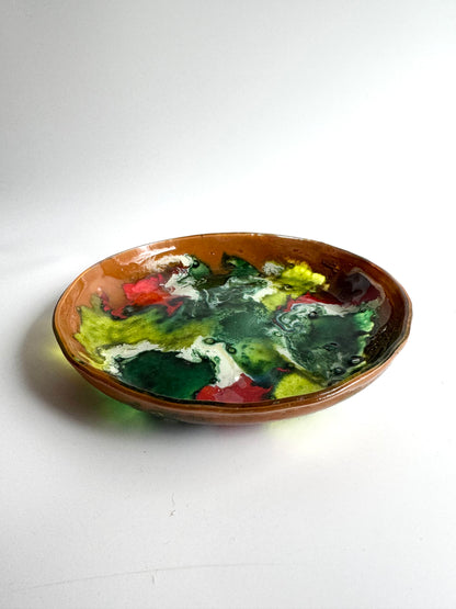 Mid-Century Fused Art Glass Plate