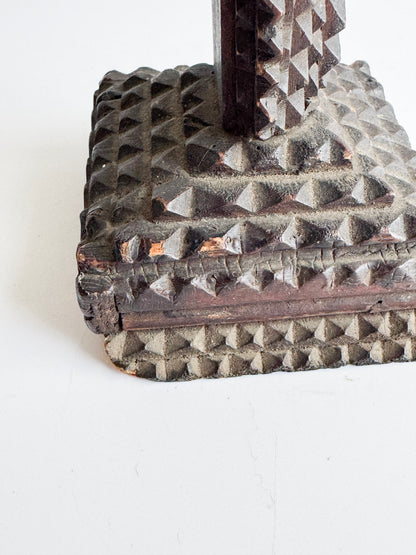 Antique Tramp Art Crucifix, Early 20th Century