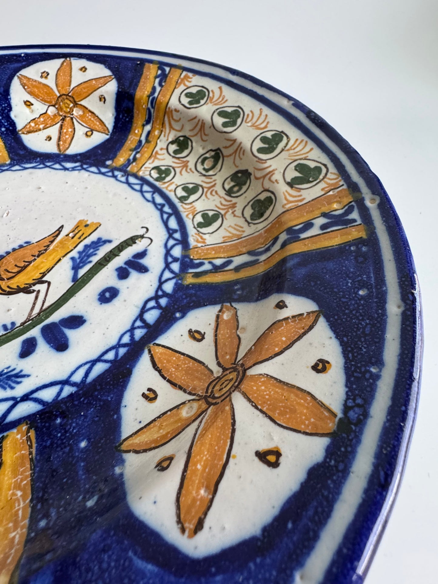 Hand-Painted Italian Folk Art Majolica Plate