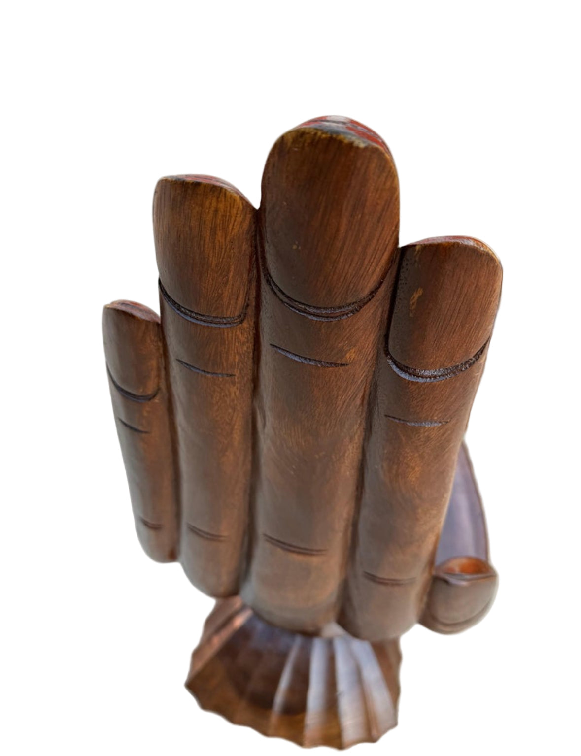 Pair of Hand-Carved Acacia Wood Hand Stools / Child-Size Chairs