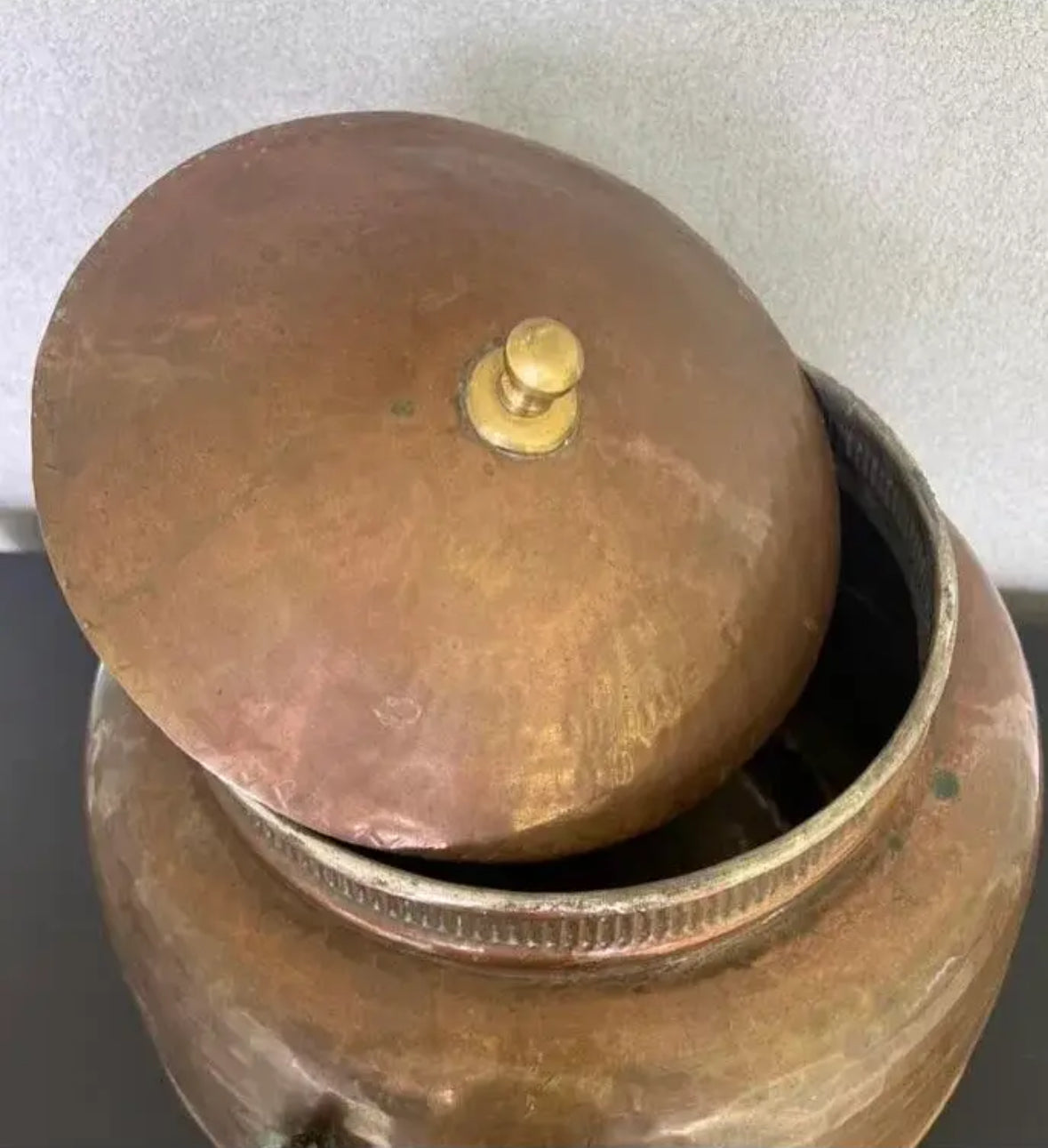 Antique Hand-Hammered Copper Vessel