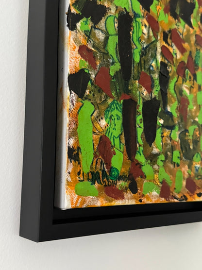 Michael O’Brien (American, 2019–2020)
“My Imaginary Friends”
Oil, Pen, and Ink on Canvas