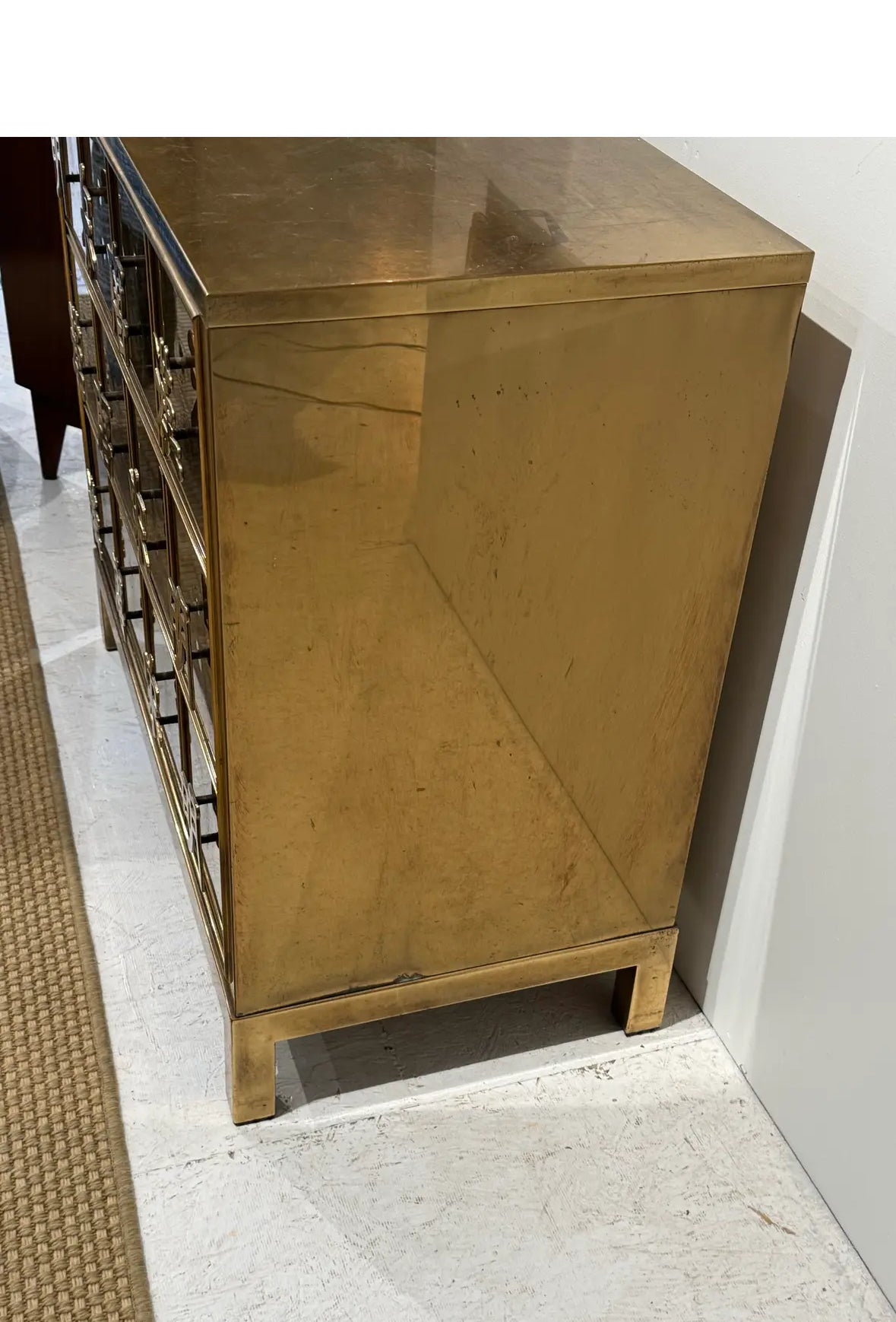 Vintage Mastercraft Asian-Inspired Brass Chest of Drawers