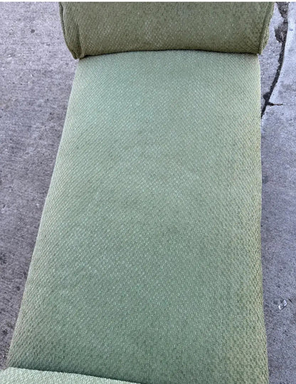 Antique Green Regency-Style Recamier Settee