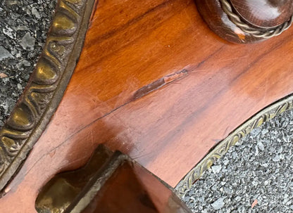 Neoclassical Revival Pedestal with Marble Top and Gilt Bronze Mounts