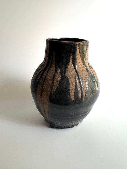 Studio Pottery Drip-Glaze Vessel, Signed
