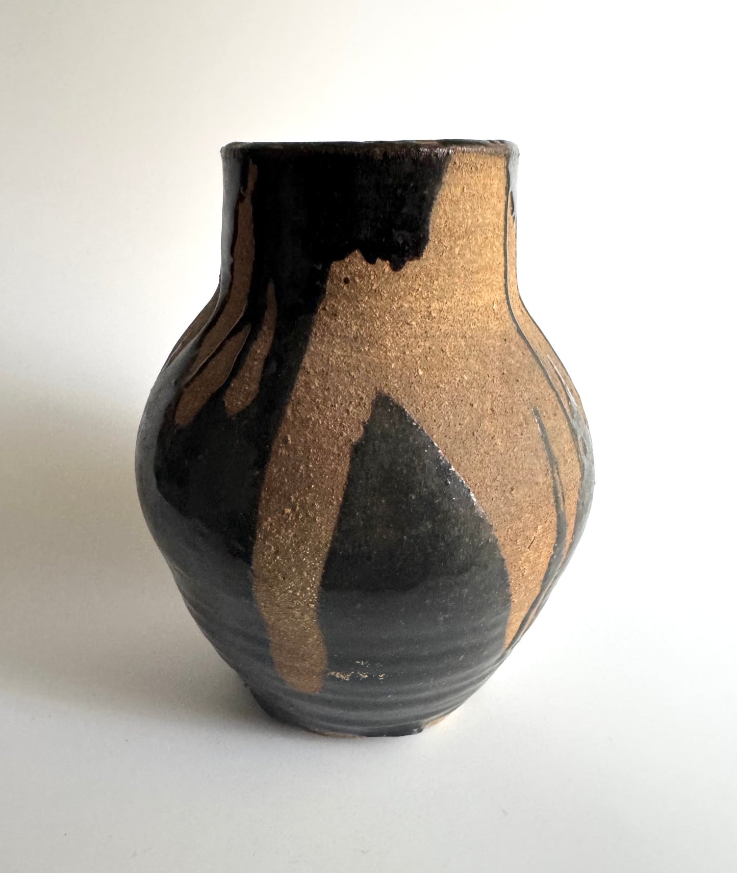 Studio Pottery Drip-Glaze Vessel, Signed