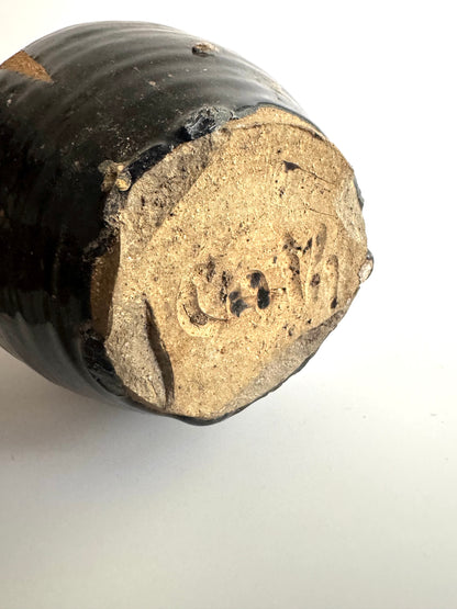 Studio Pottery Drip-Glaze Vessel, Signed