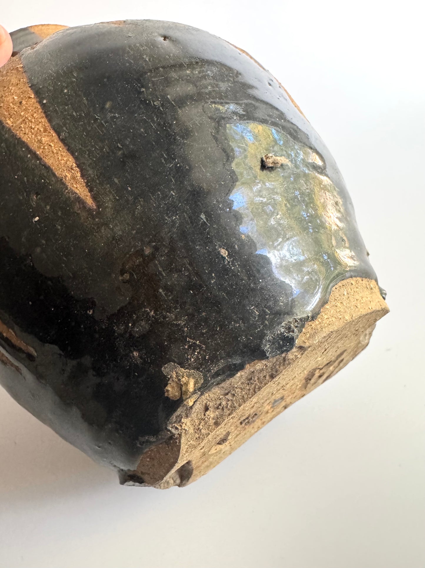 Studio Pottery Drip-Glaze Vessel, Signed