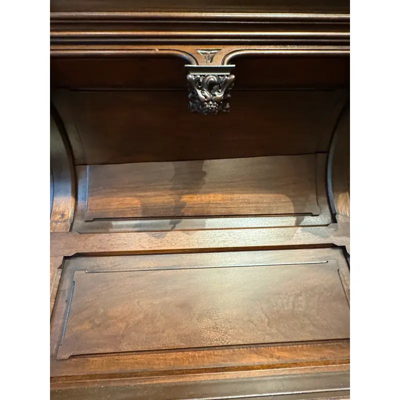 Antique Gothic Revival Solid Mahogany Cabinet