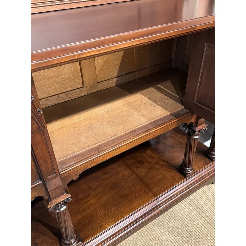Antique Gothic Revival Solid Mahogany Cabinet