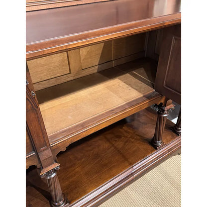 Antique Gothic Revival Solid Mahogany Cabinet