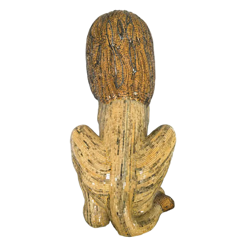 Large Hand Made Glass Mosaic Floor Lion Statue