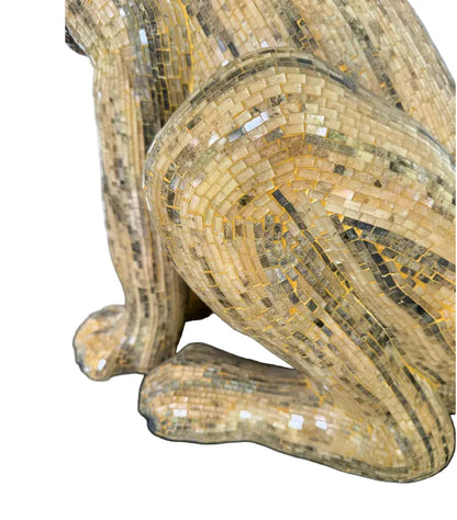 Large Hand Made Glass Mosaic Floor Lion Statue