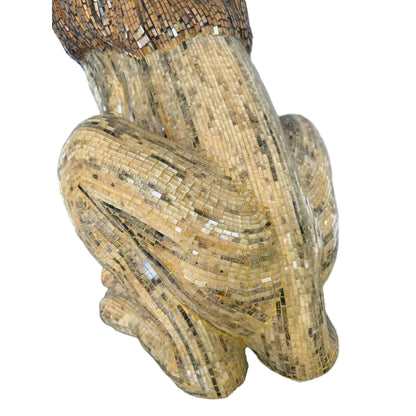 Large Hand Made Glass Mosaic Floor Lion Statue