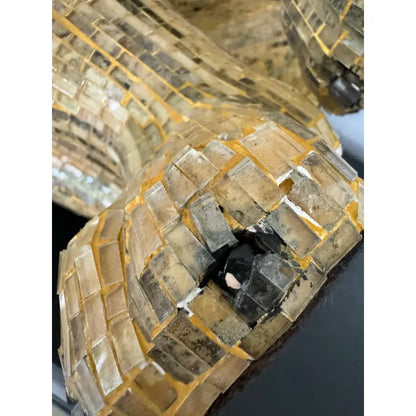 Large Hand Made Glass Mosaic Floor Lion Statue