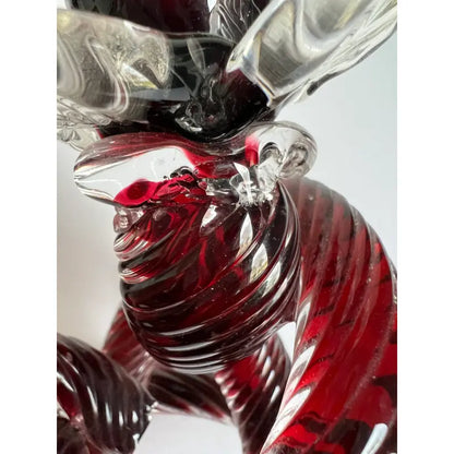 Mid-Century Hand Blown Glass Knot Candle Holders – a Pair